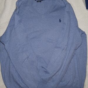 Ralph Lauren Light Blue V-Neck Sweater